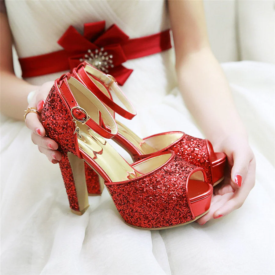 High Heel Platform Sandals - Image 27