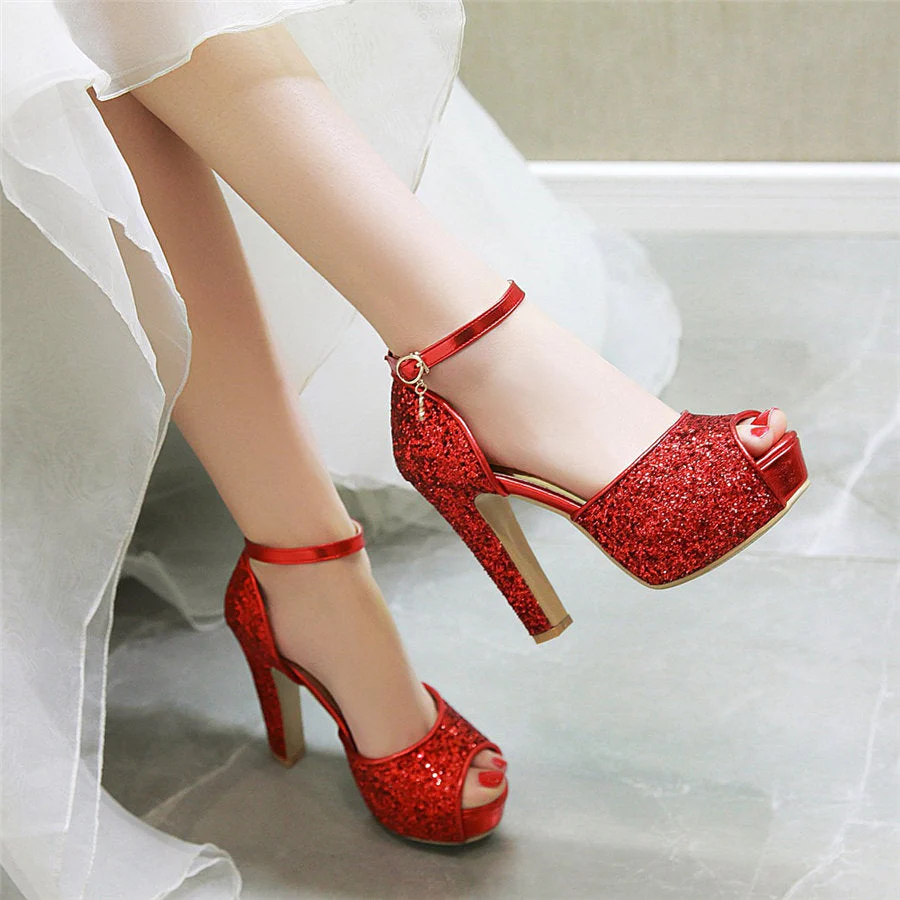 High Heel Platform Sandals - Image 29