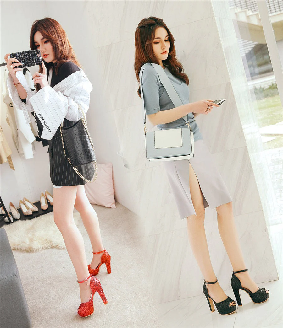 High Heel Platform Sandals - Image 30