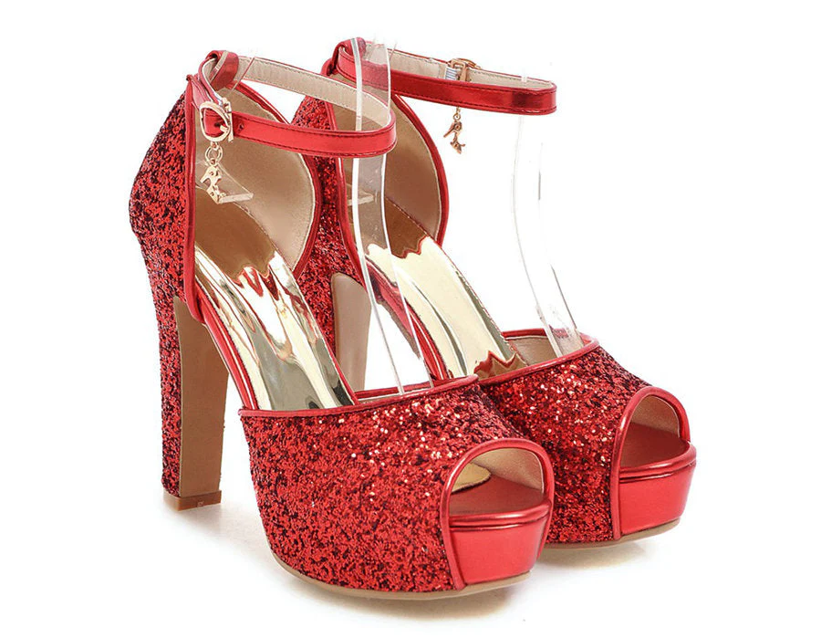 High Heel Platform Sandals - Image 32