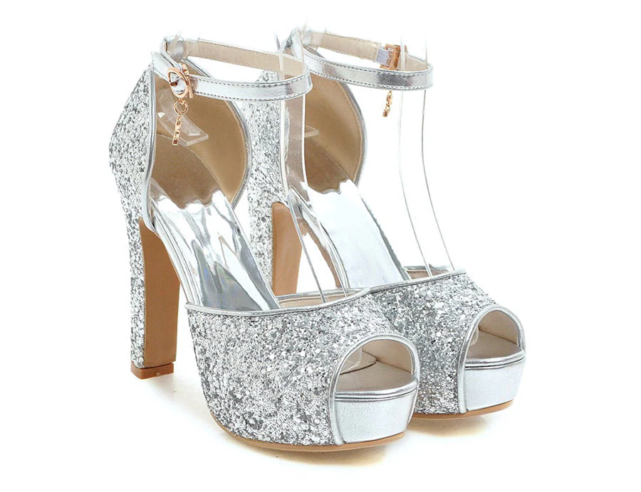 High Heel Platform Sandals - Image 34