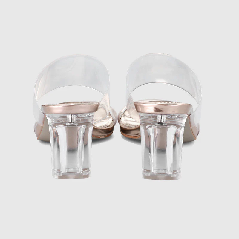 Thick Heel Square Hollow Sandals - Image 17