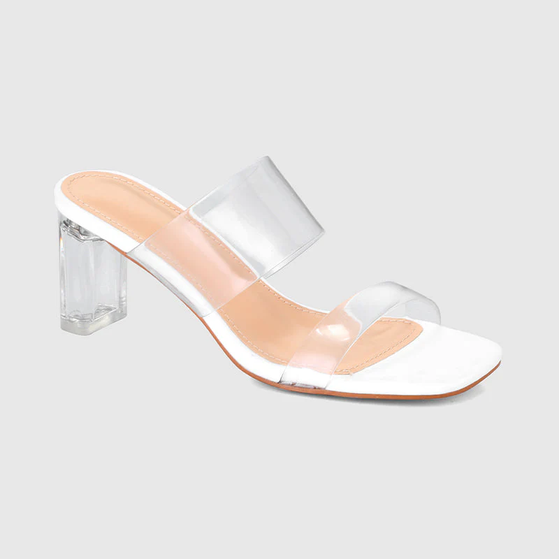 Thick Heel Square Hollow Sandals - Image 18