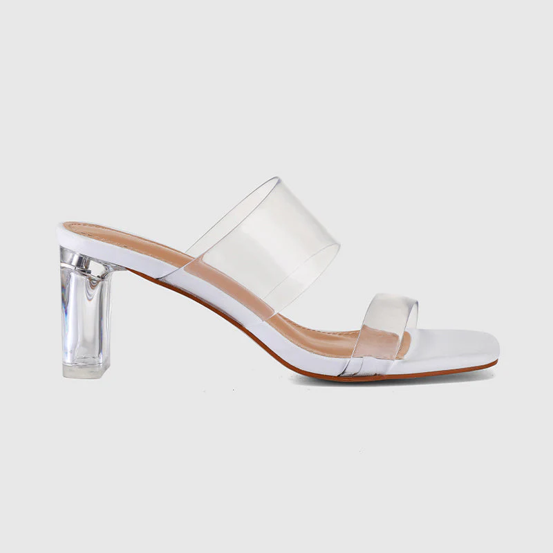 Thick Heel Square Hollow Sandals - Image 19