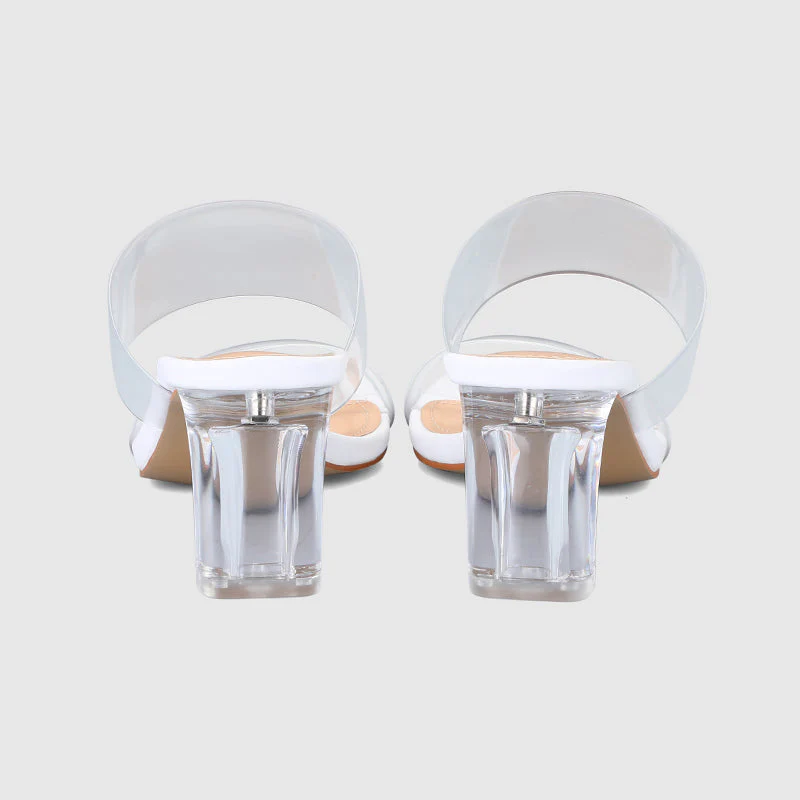 Thick Heel Square Hollow Sandals - Image 21