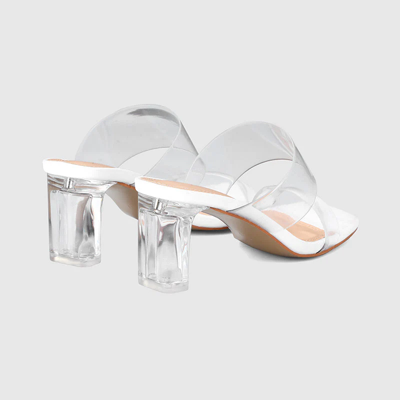 Thick Heel Square Hollow Sandals - Image 24