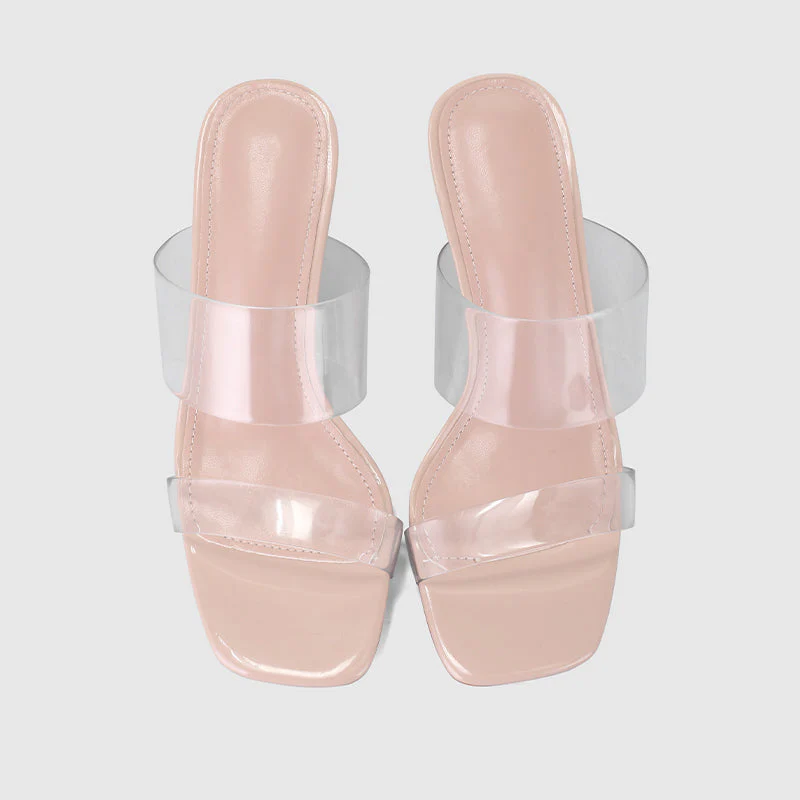 Thick Heel Square Hollow Sandals - Image 30