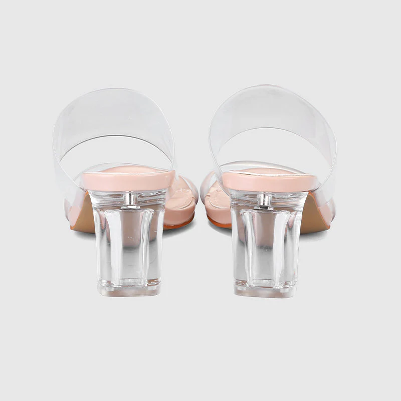 Thick Heel Square Hollow Sandals - Image 31
