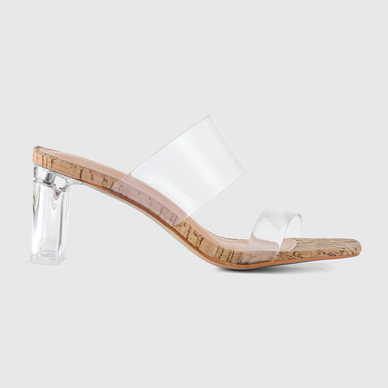 Thick Heel Square Hollow Sandals - Image 36