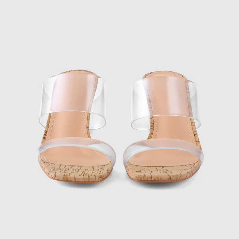 Thick Heel Square Hollow Sandals - Image 38