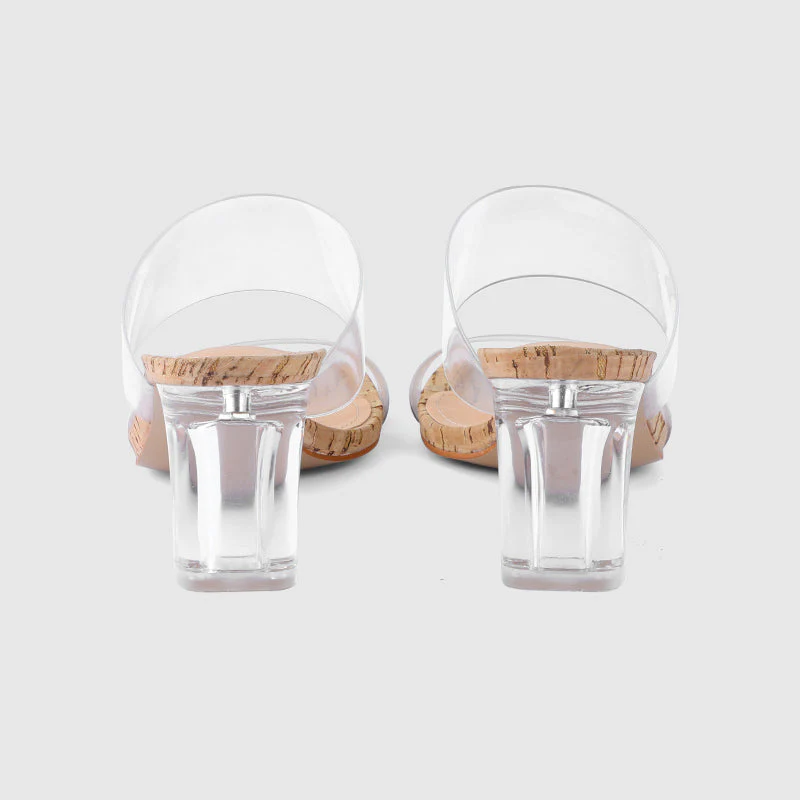 Thick Heel Square Hollow Sandals - Image 39