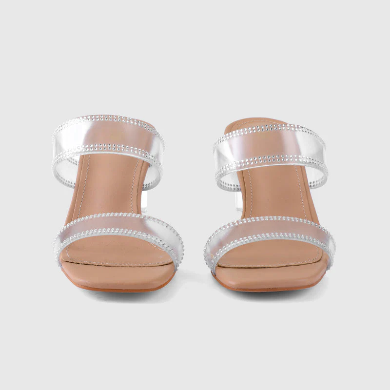 Thick Heel Square Hollow Sandals - Image 45