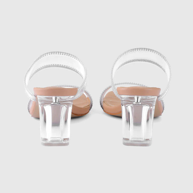 Thick Heel Square Hollow Sandals - Image 46