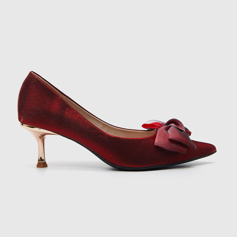 Pointy Toe Pumps Red - Image 2