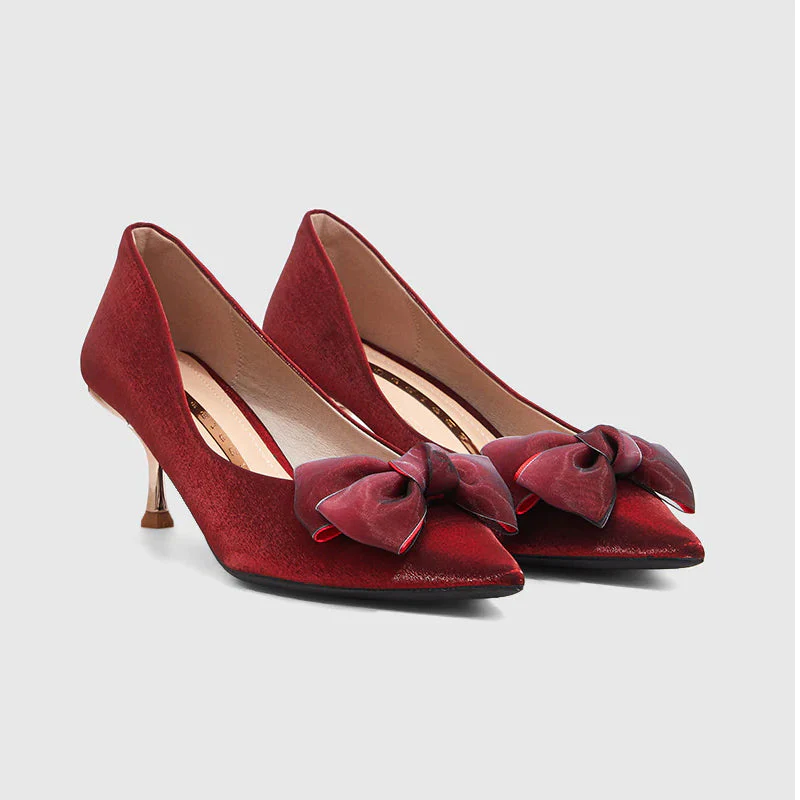 Pointy Toe Pumps Red - Image 3