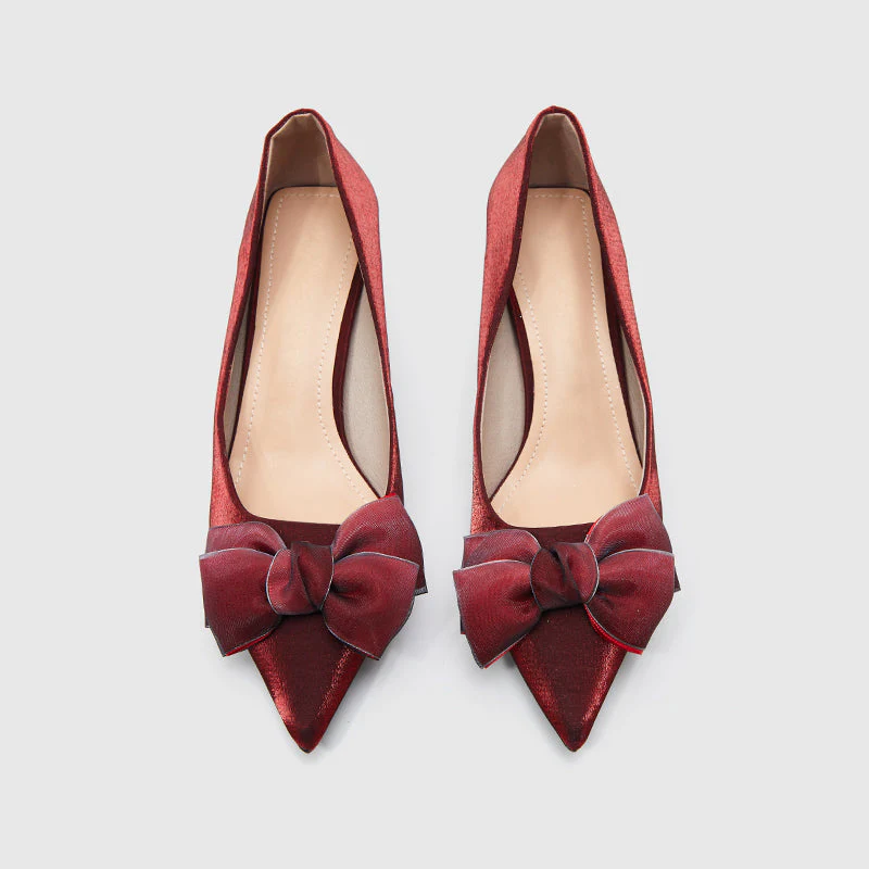 Pointy Toe Pumps Red - Image 5