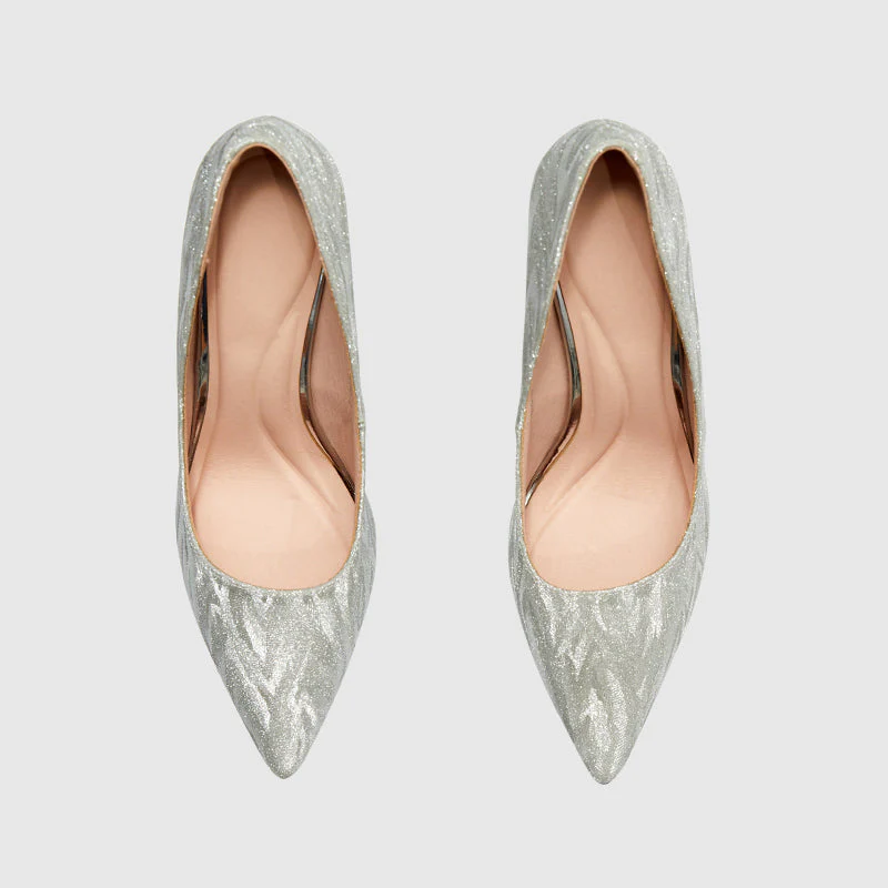 Pointed Thin Heel Shallow Pumps - Image 17