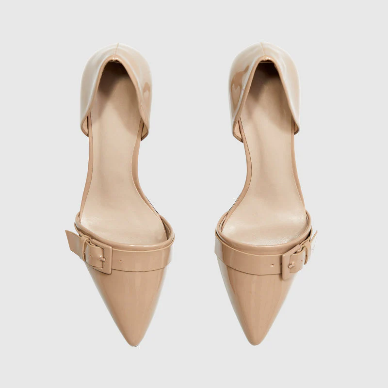 Pointy Toe Pumps Apricot - Image 3