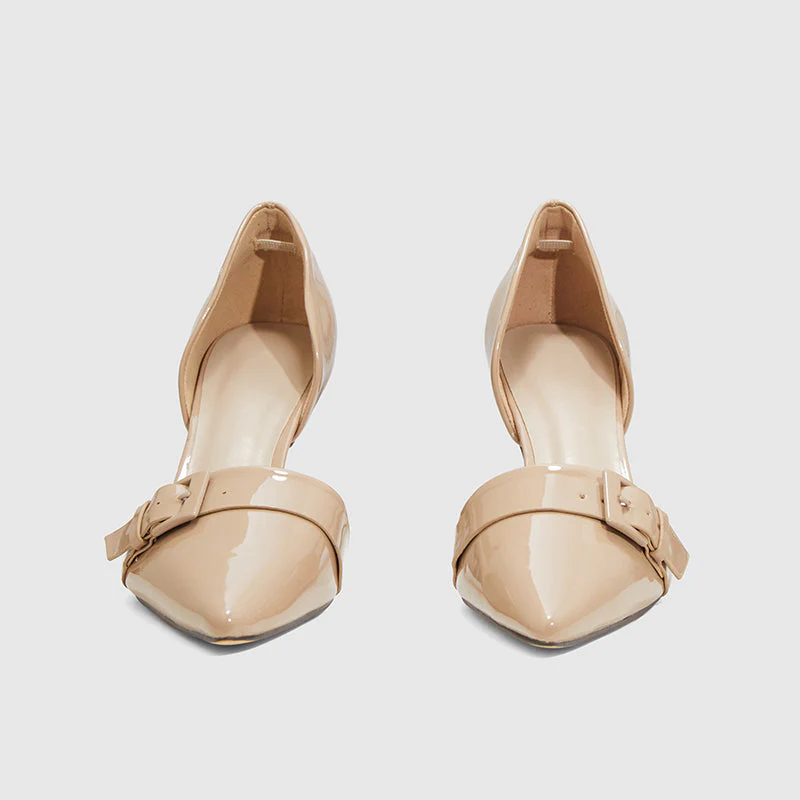 Pointy Toe Pumps Apricot - Image 4