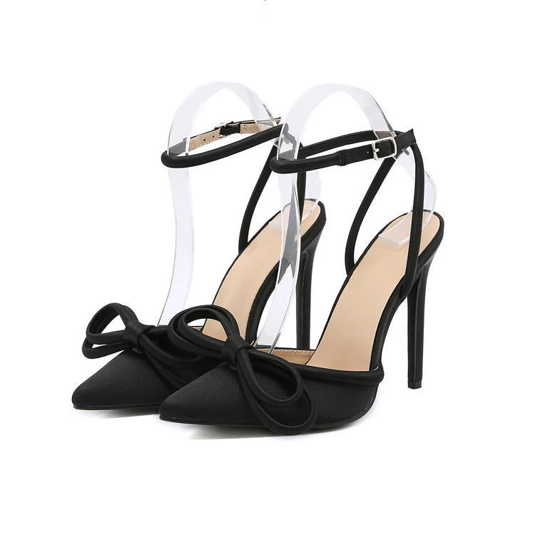 High Heels Satin Sandals - Image 6