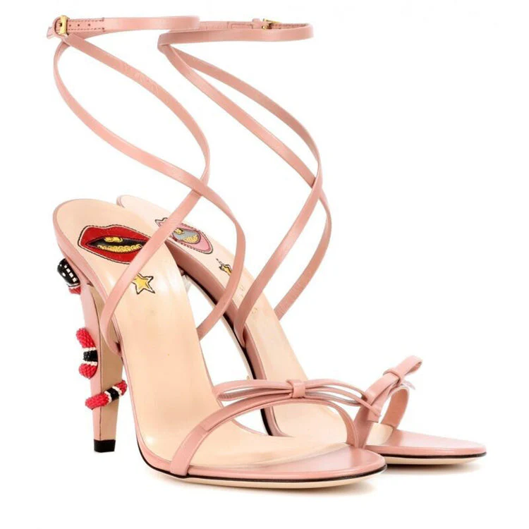 High Heels Winding Sandals - Image 10