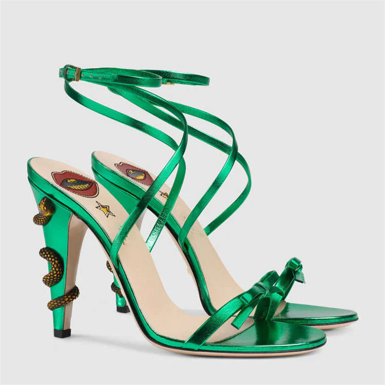 High Heels Winding Sandals - Image 9