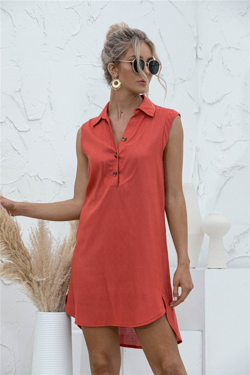 High-Low Button Tunic - Image 9