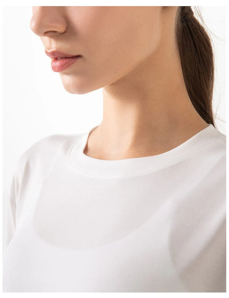 High Neck Cropped Boxy Fitness Tee - Image 10