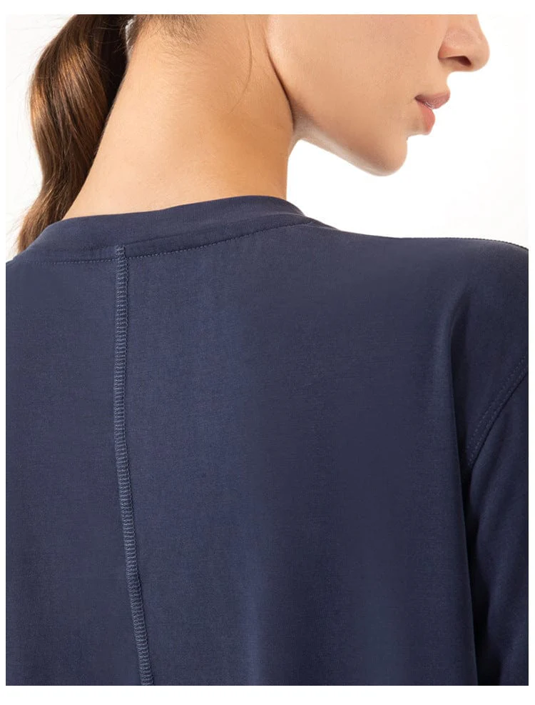 High Neck Cropped Boxy Fitness Tee - Image 4
