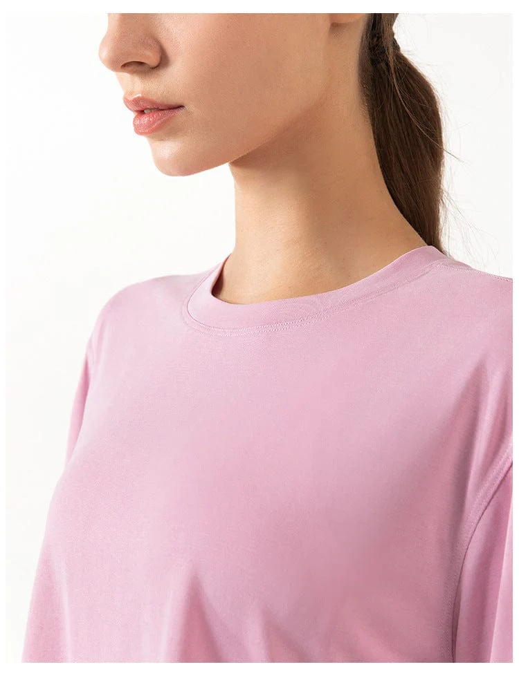 High Neck Cropped Boxy Fitness Tee - Image 7
