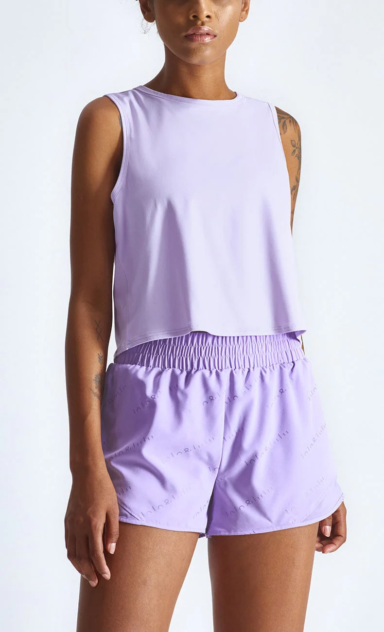 High Neck Cropped Boxy Lightweight Tank - Image 11