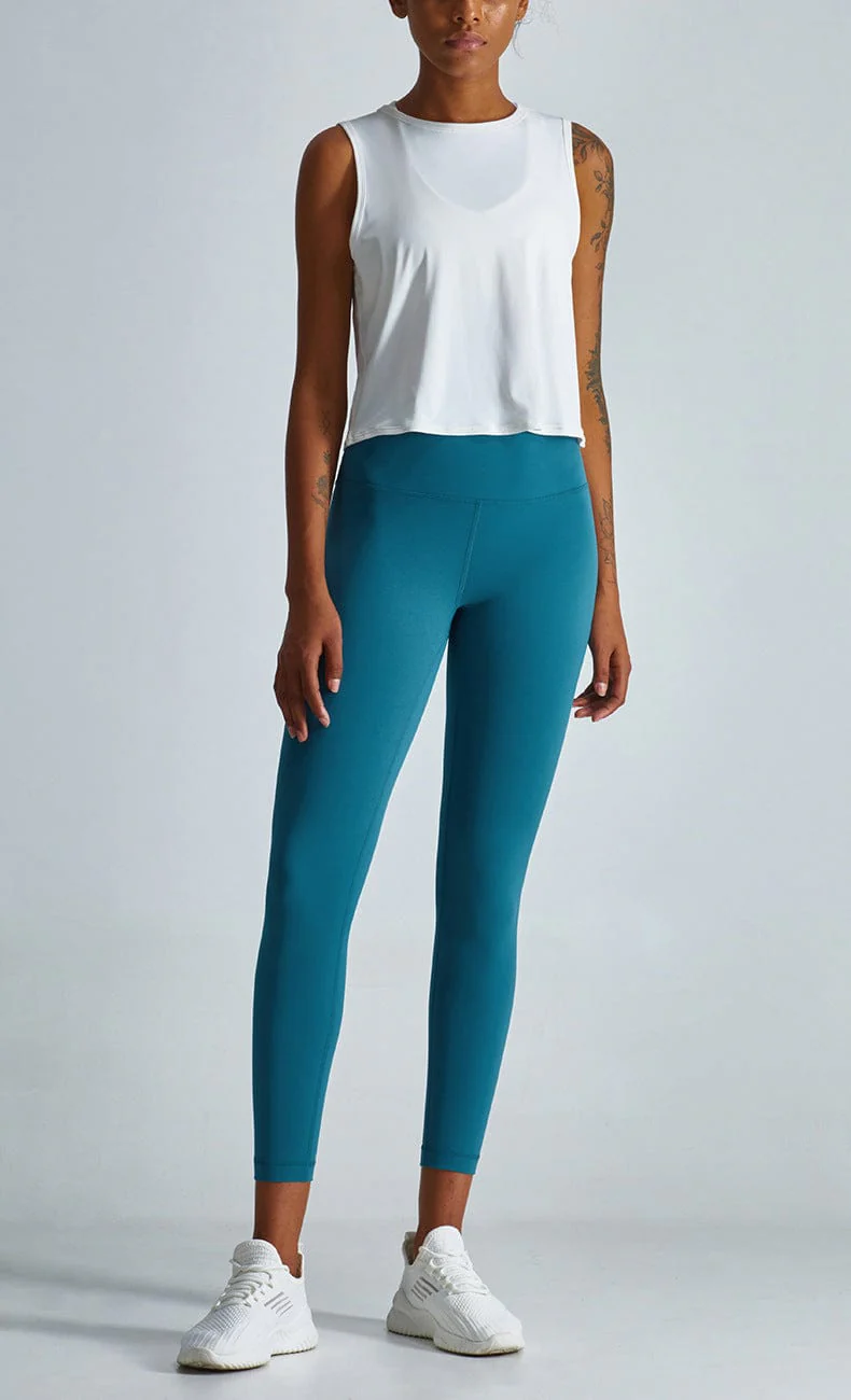 High Neck Cropped Boxy Lightweight Tank - Image 14
