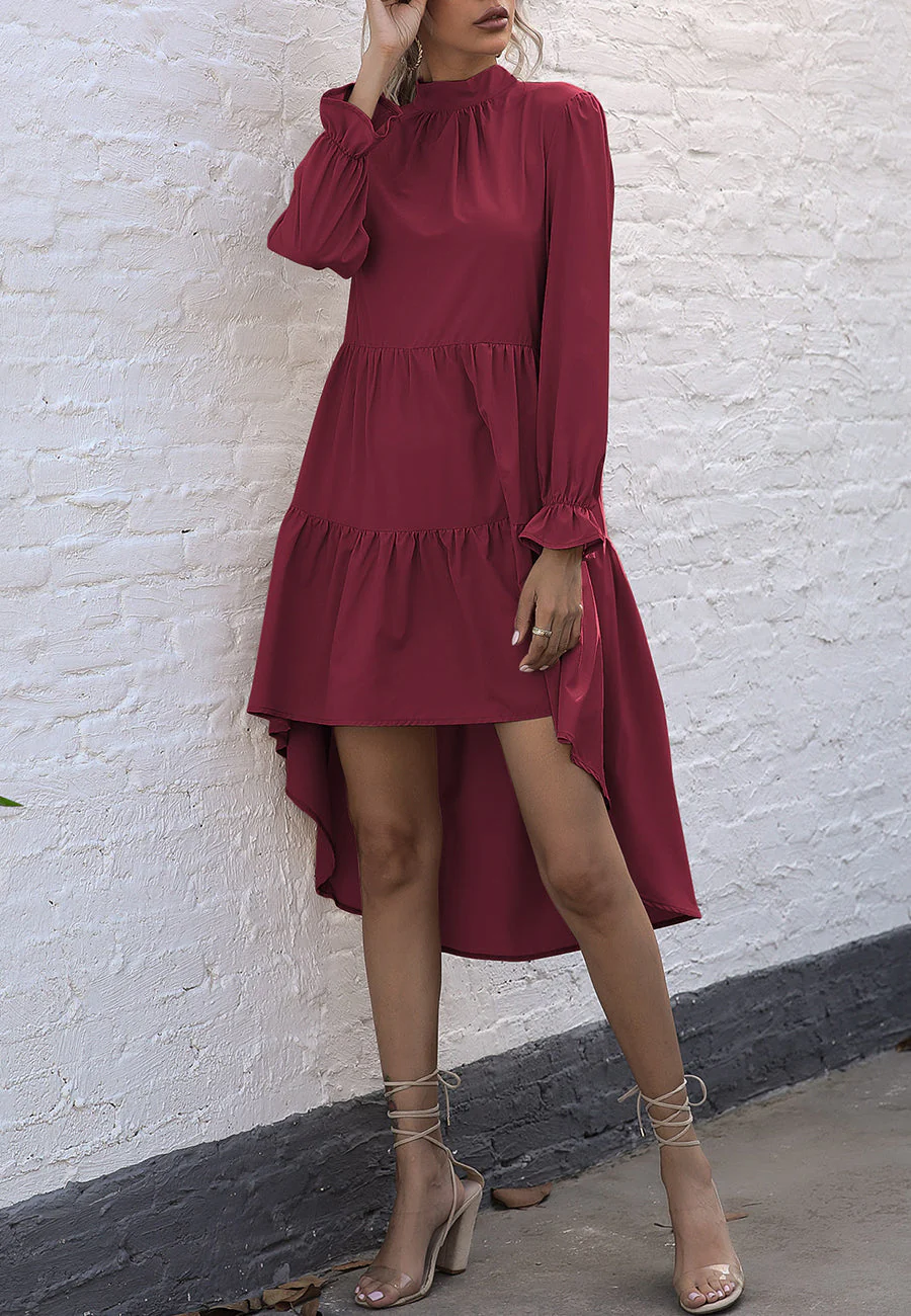 High Neck High Low Dress - Image 11