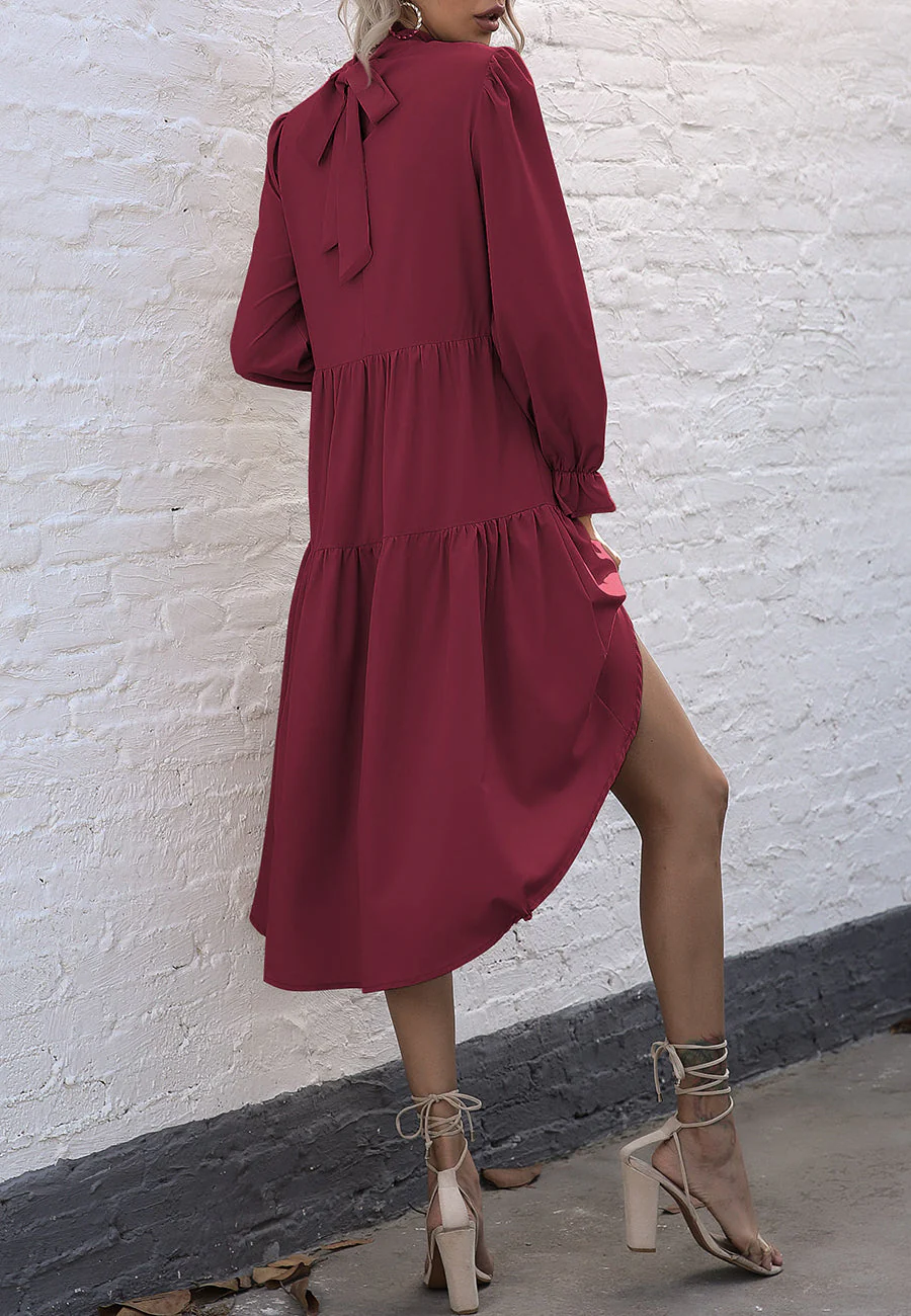 High Neck High Low Dress - Image 13