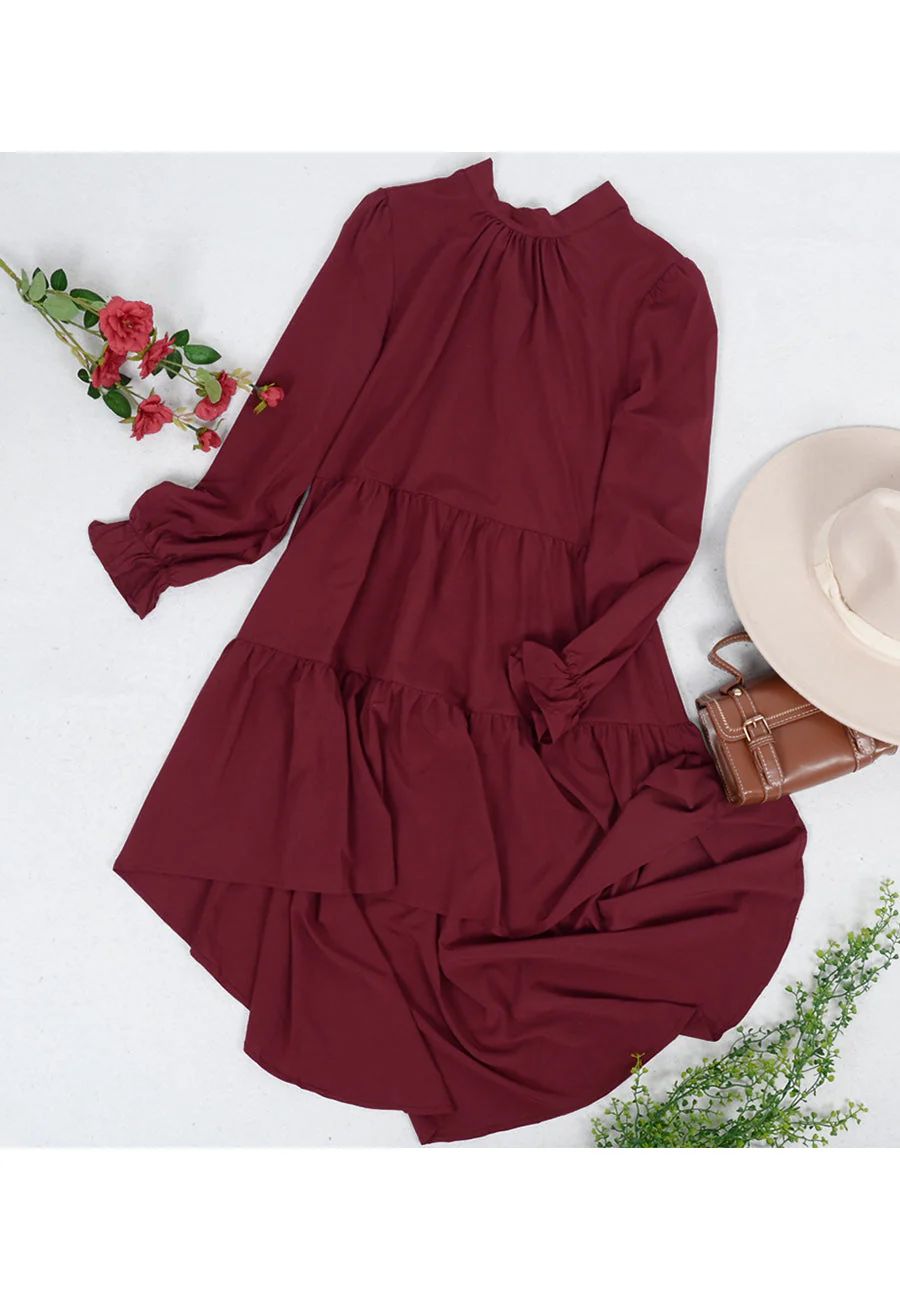 High Neck High Low Dress - Image 14