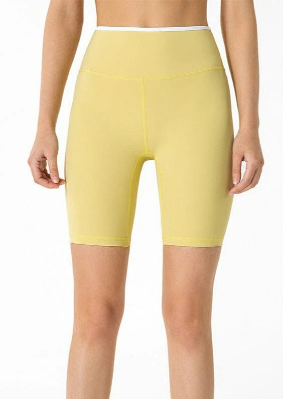 High Rise Contrast Biker Shorts