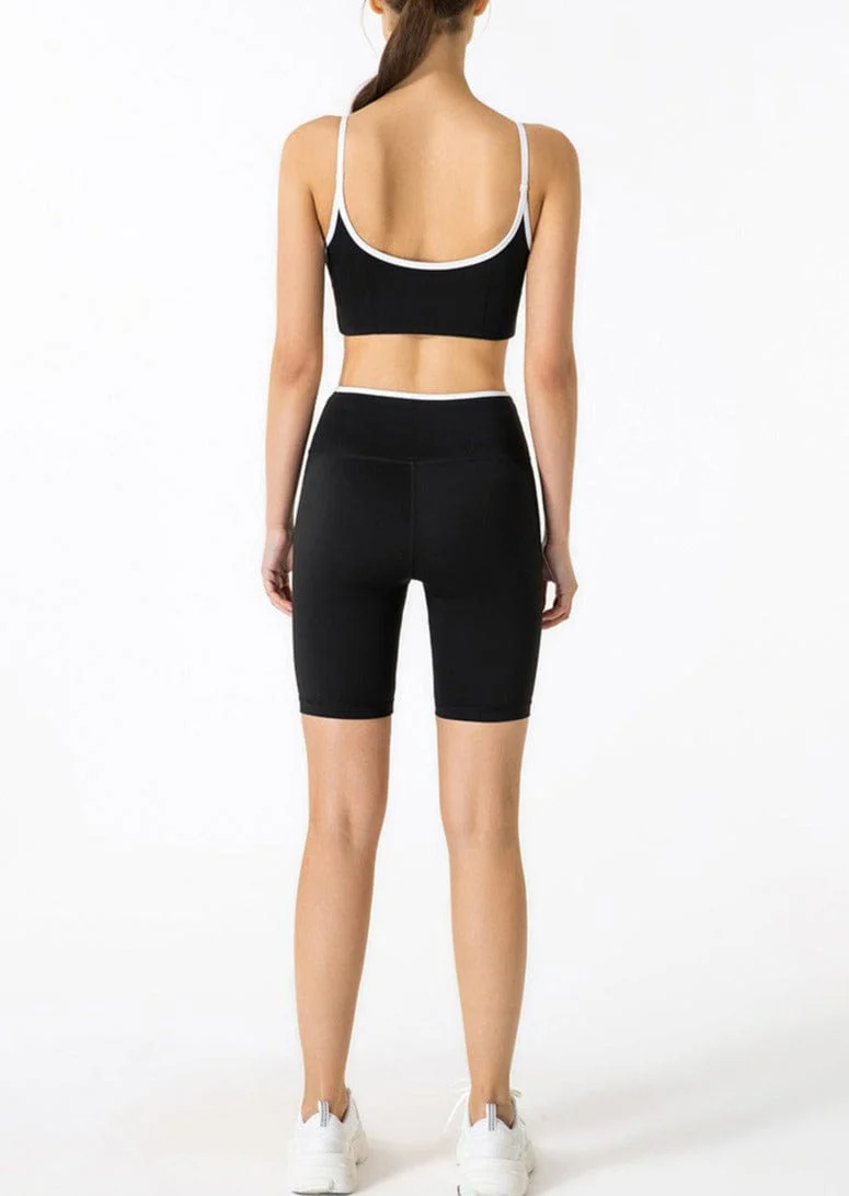 High Rise Contrast Biker Shorts - Image 11