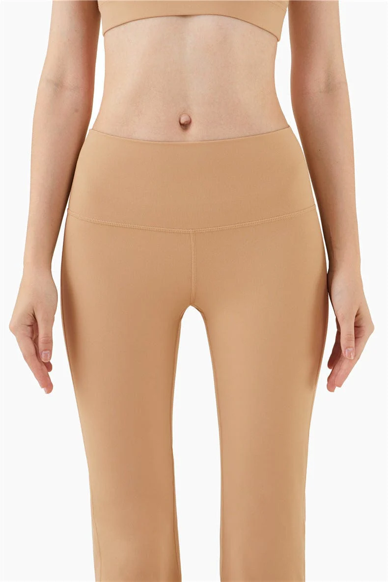 High Rise Cropped Flared Yoga Pants - Image 4