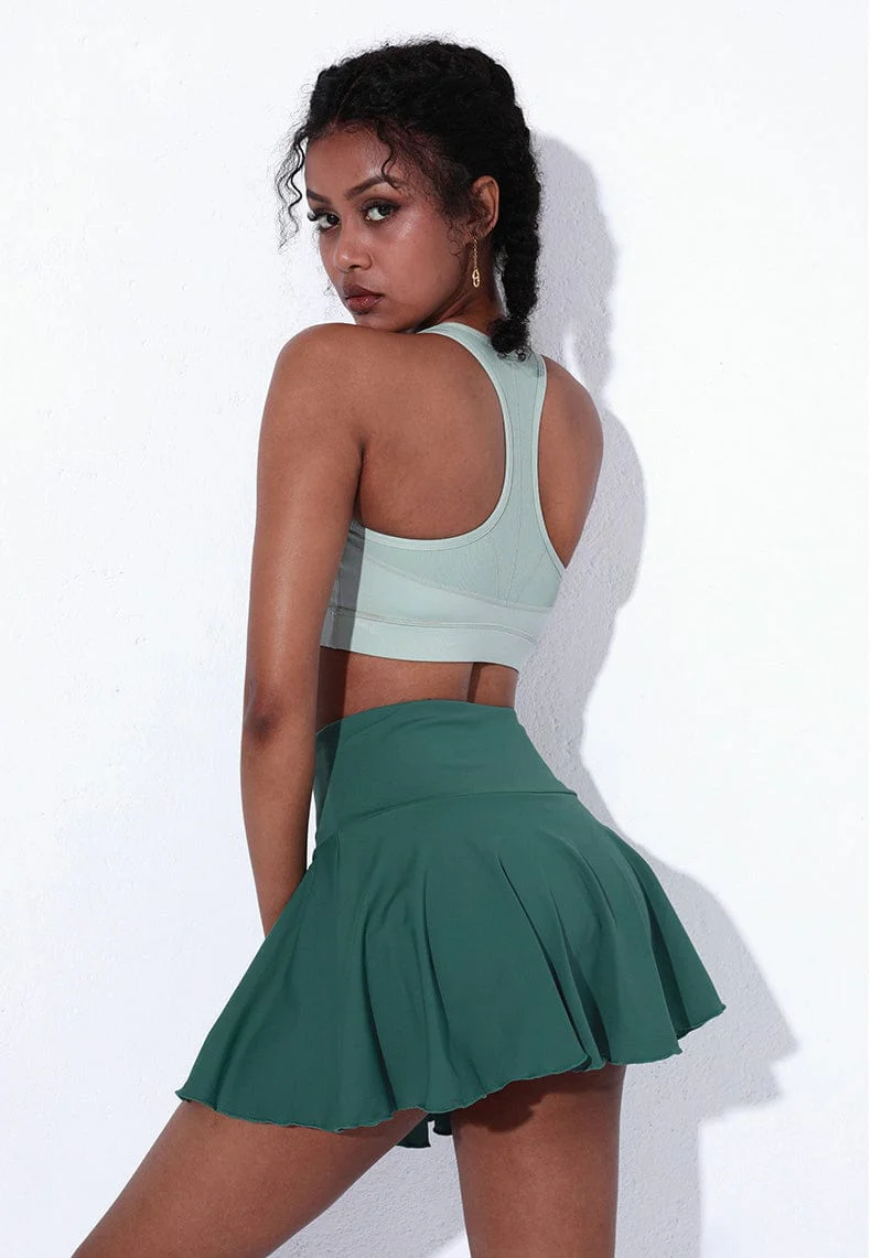 High Rise Ruffled Tennis Skort - Image 10