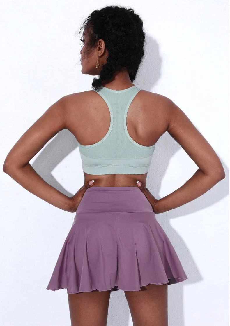 High Rise Ruffled Tennis Skort - Image 15