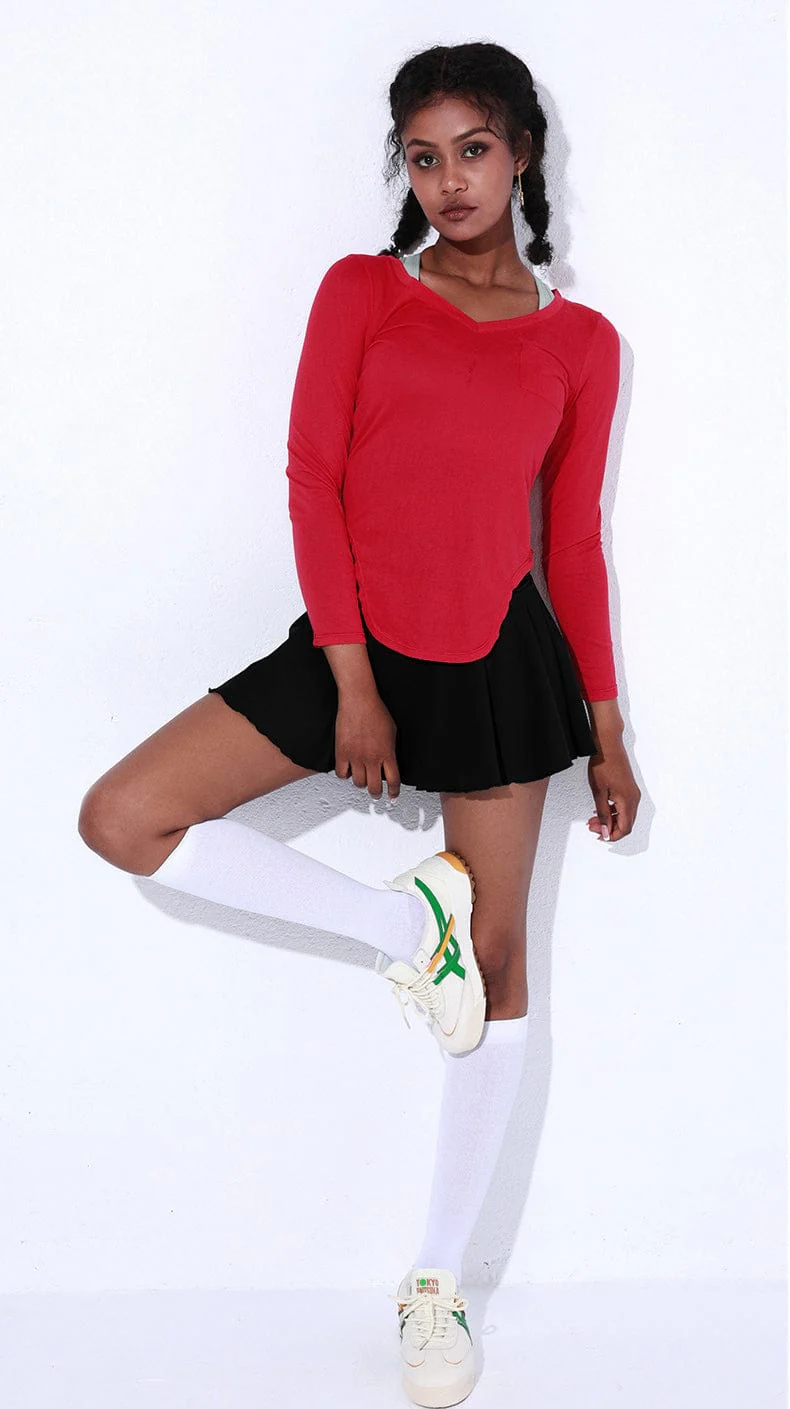 High Rise Ruffled Tennis Skort - Image 4