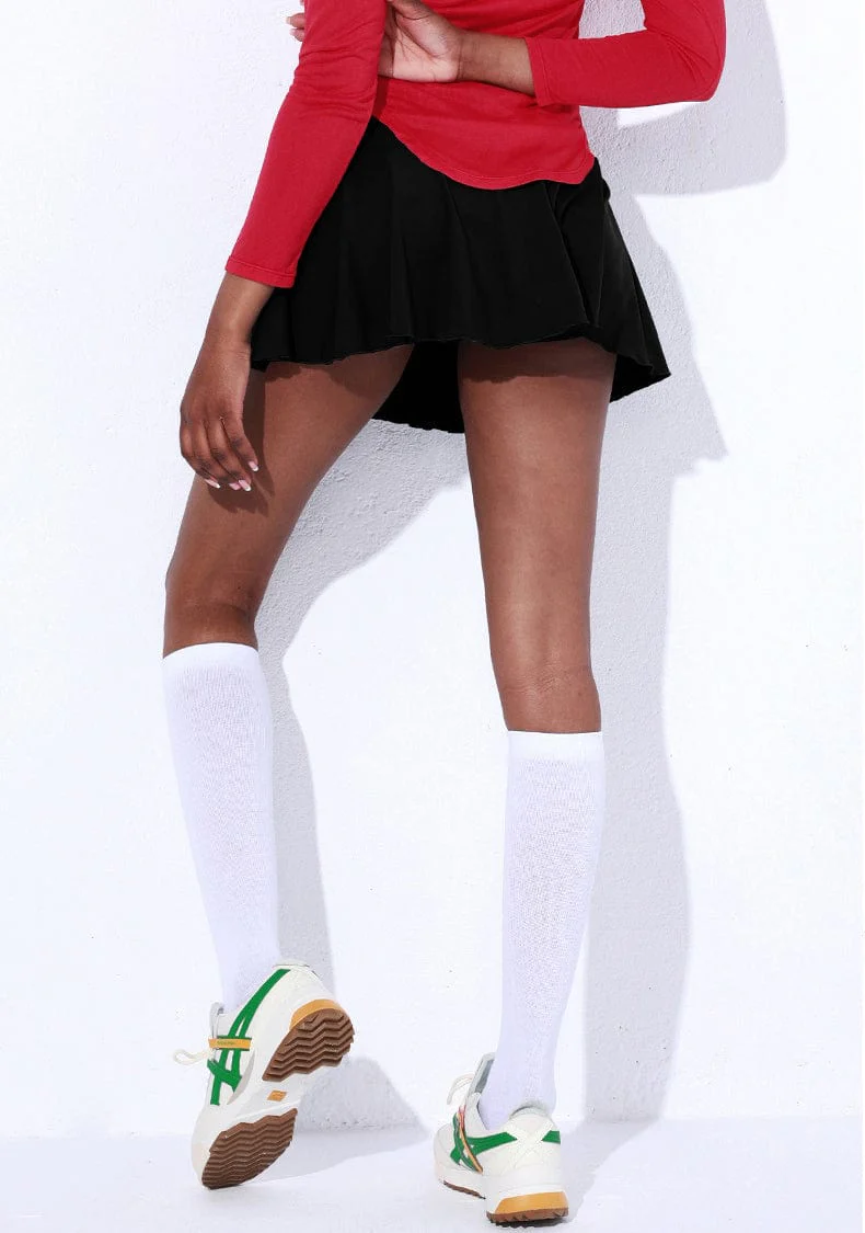 High Rise Ruffled Tennis Skort - Image 5