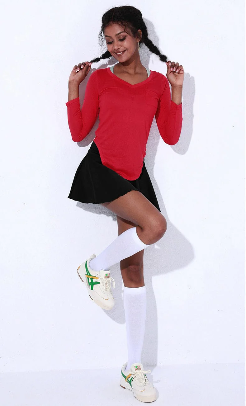 High Rise Ruffled Tennis Skort - Image 6