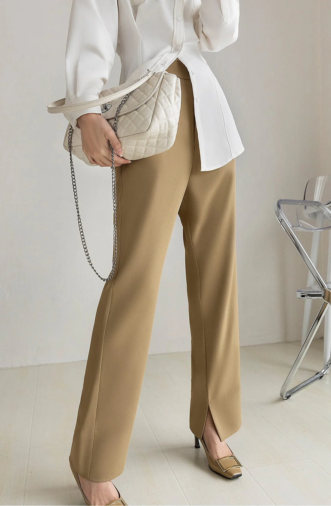 High Rise Straight Leg Trousers - Image 5