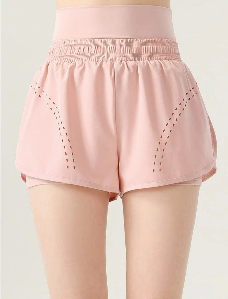 High Rise Waist Band Active Shorts - Image 11