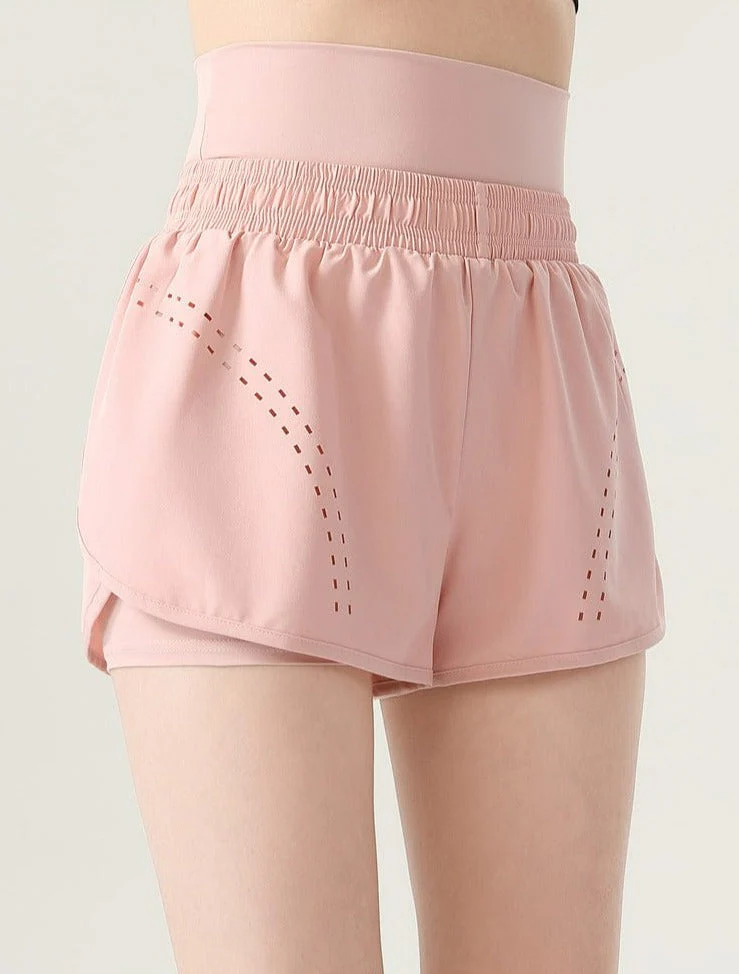 High Rise Waist Band Active Shorts - Image 9