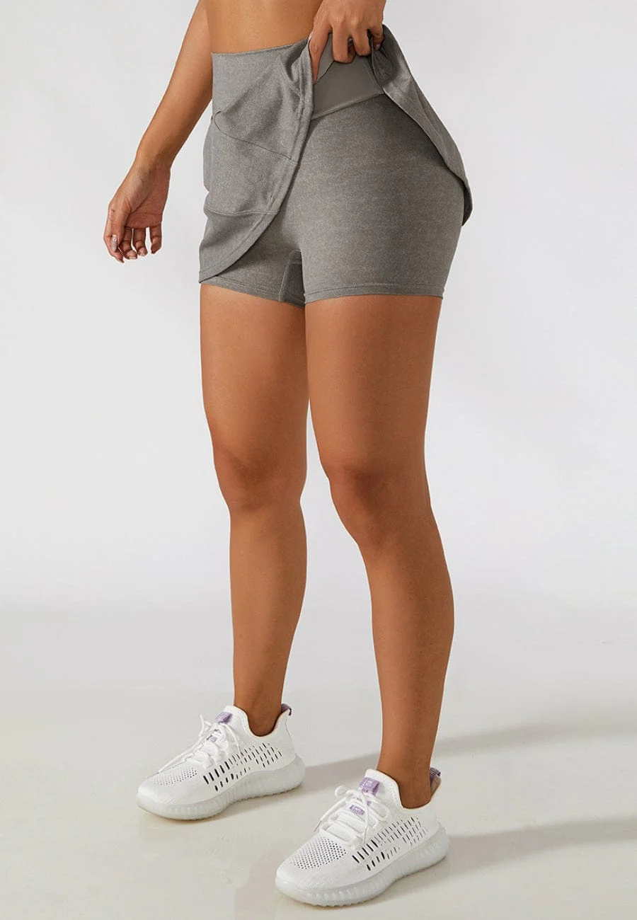 High Rise Waistband Lined Tennis Skort - Image 10