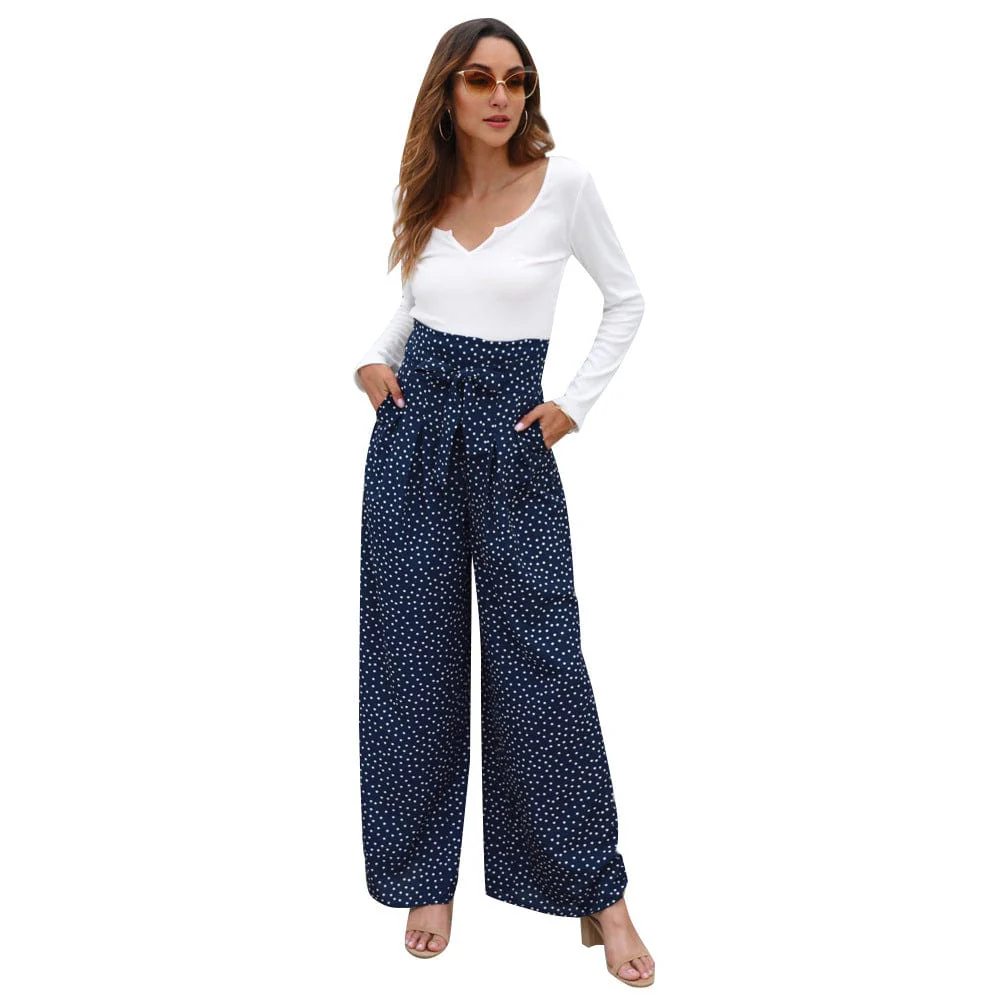 High Waist Polka Dot Pants - Image 10