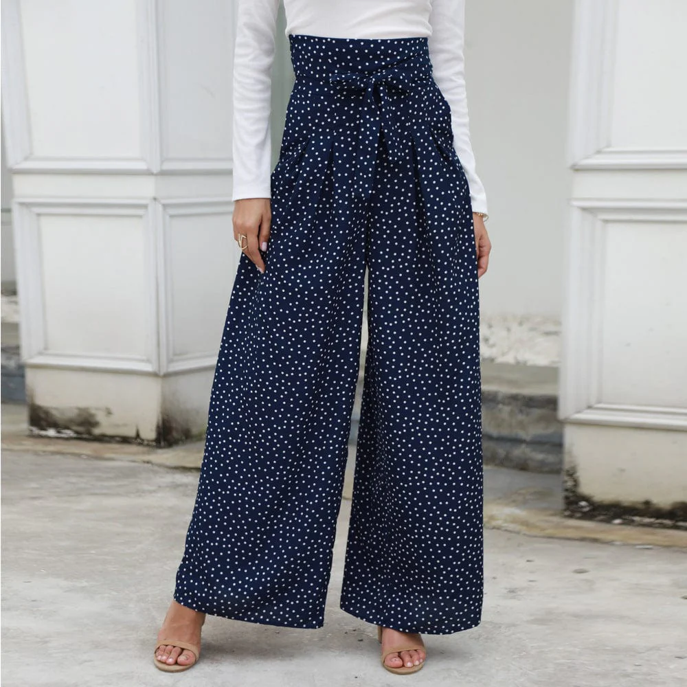 High Waist Polka Dot Pants - Image 11