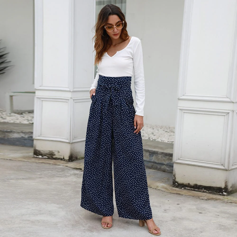 High Waist Polka Dot Pants - Image 7